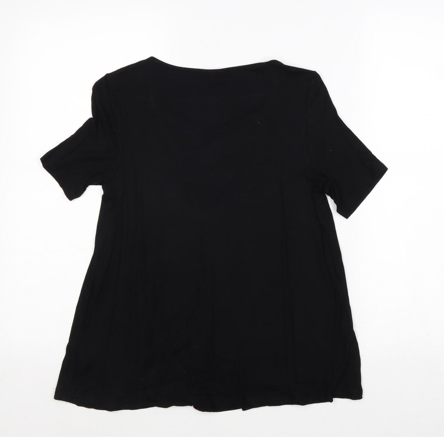 Womens UK Size 6 Topshop Black Basic Blouse