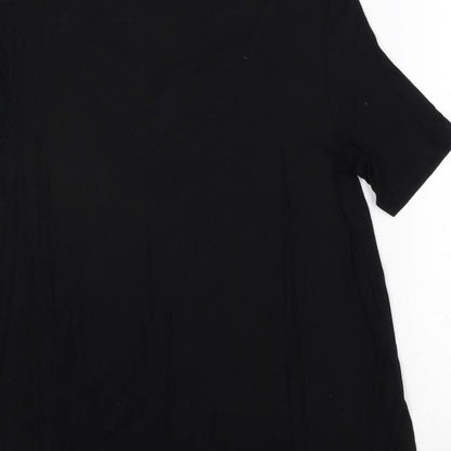 Womens UK Size 6 Topshop Black Basic Blouse