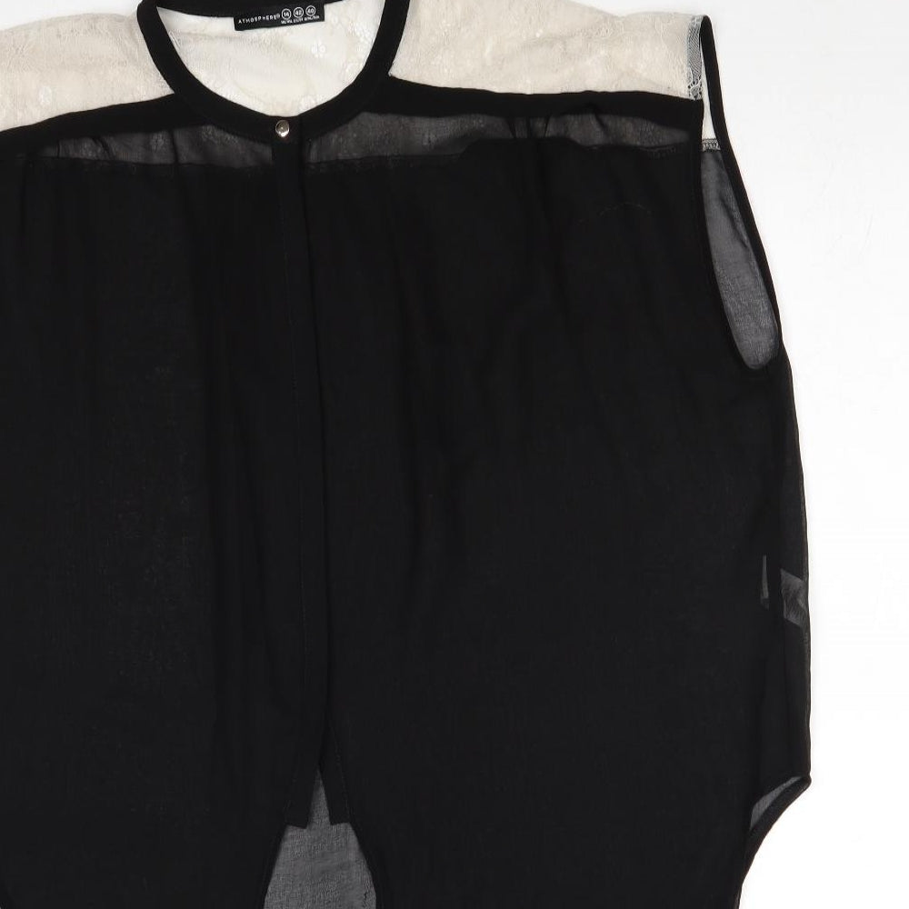Womens UK Size 14 Atmosphere Black Basic Blouse