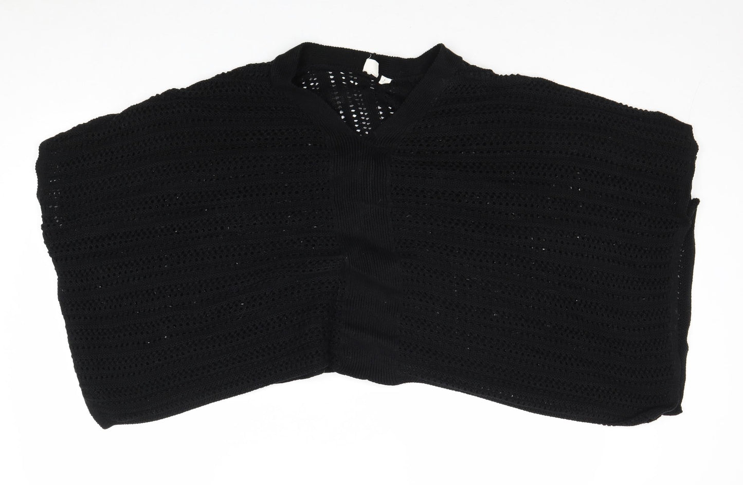 Gap Womens Black V-Neck Acrylic Pullover Jumper Size S - Poncho