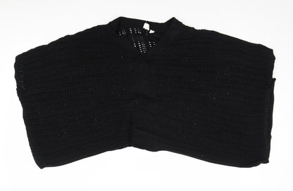 Gap Womens Black V-Neck Acrylic Pullover Jumper Size S - Poncho