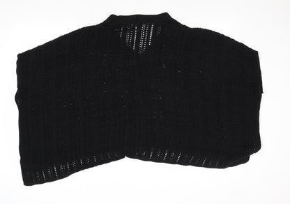 Gap Womens Black V-Neck Acrylic Pullover Jumper Size S - Poncho