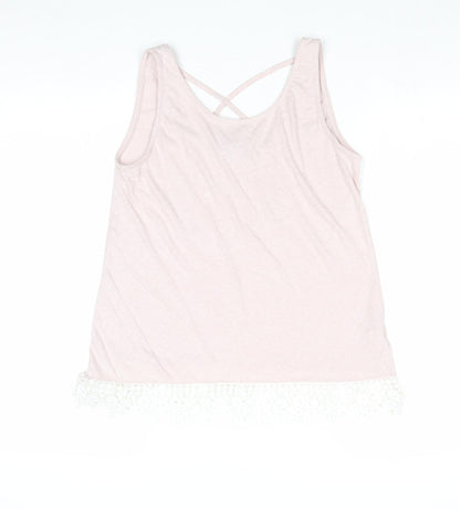 Womens UK Size L House Pink Basic Tank
