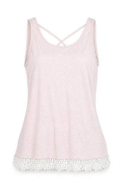 Womens UK Size L House Pink Basic Tank