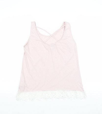 Womens UK Size L House Pink Basic Tank