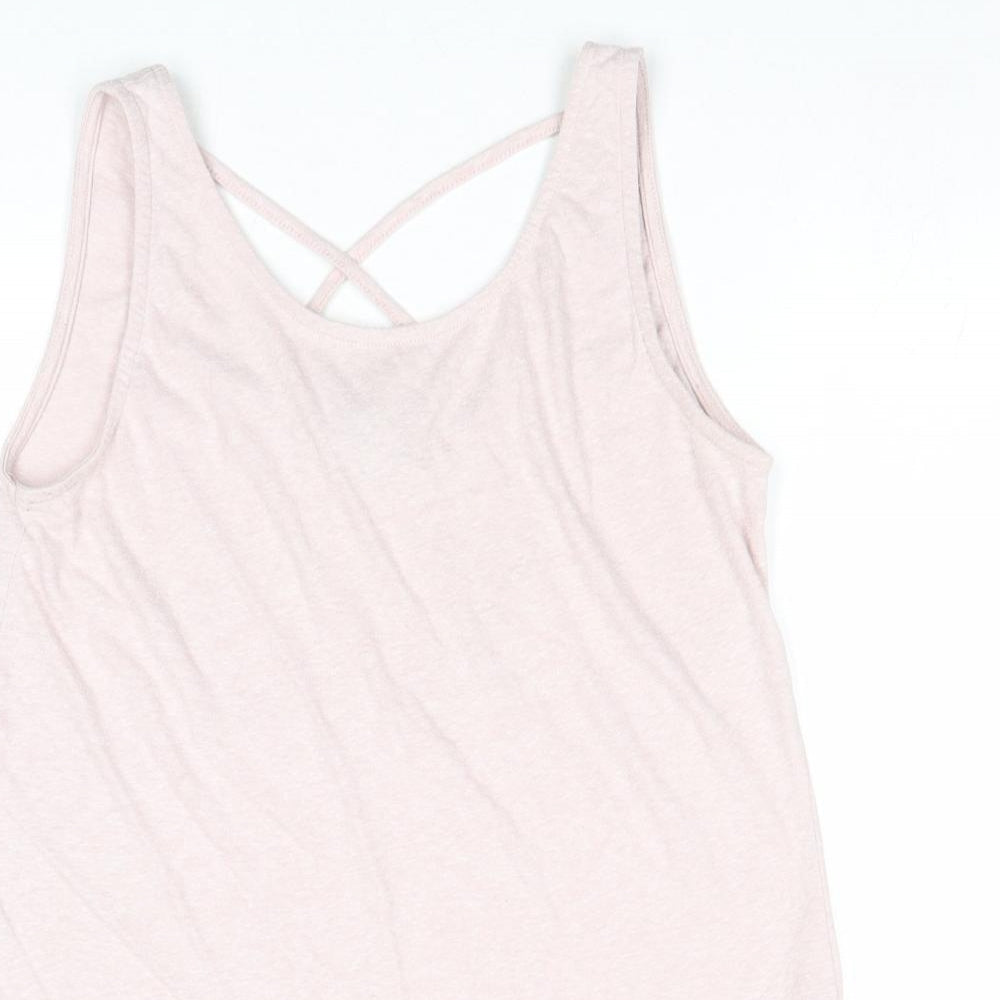 Womens UK Size L House Pink Basic Tank