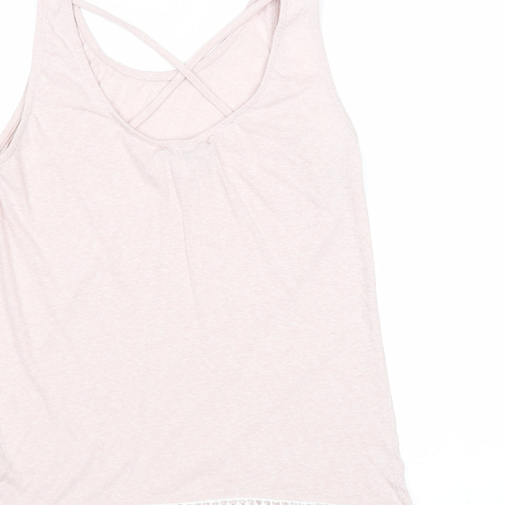 Womens UK Size L House Pink Basic Tank