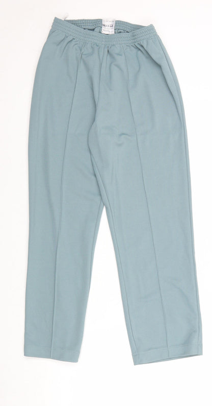 Renie Reney Womens Blue Polyacrylate Fibre Trousers Size 10 Regular