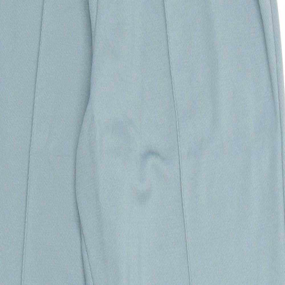 Renie Reney Womens Blue Polyacrylate Fibre Trousers Size 10 Regular