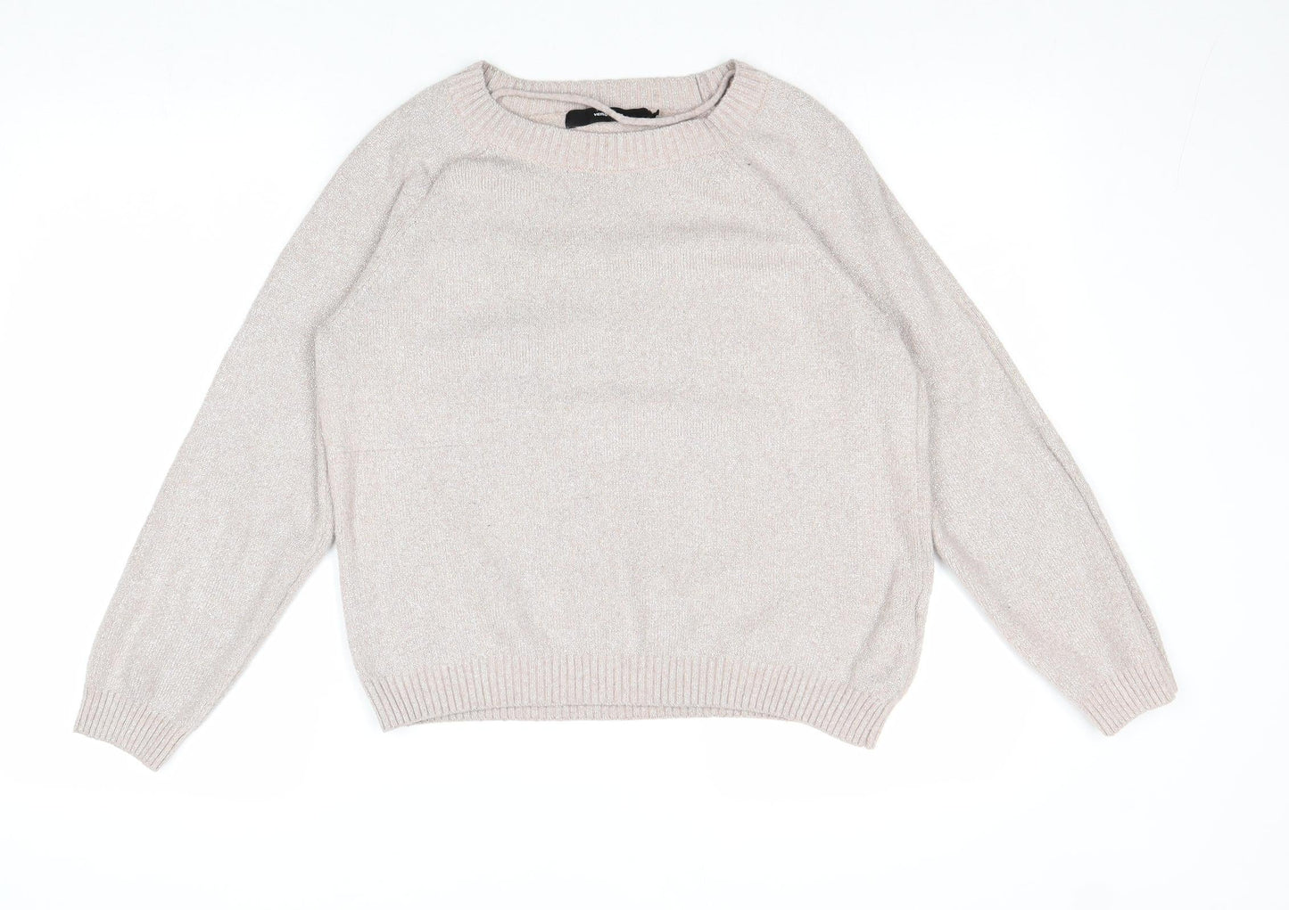 Womens UK Size M VERO MODA Beige Pullover Jumper