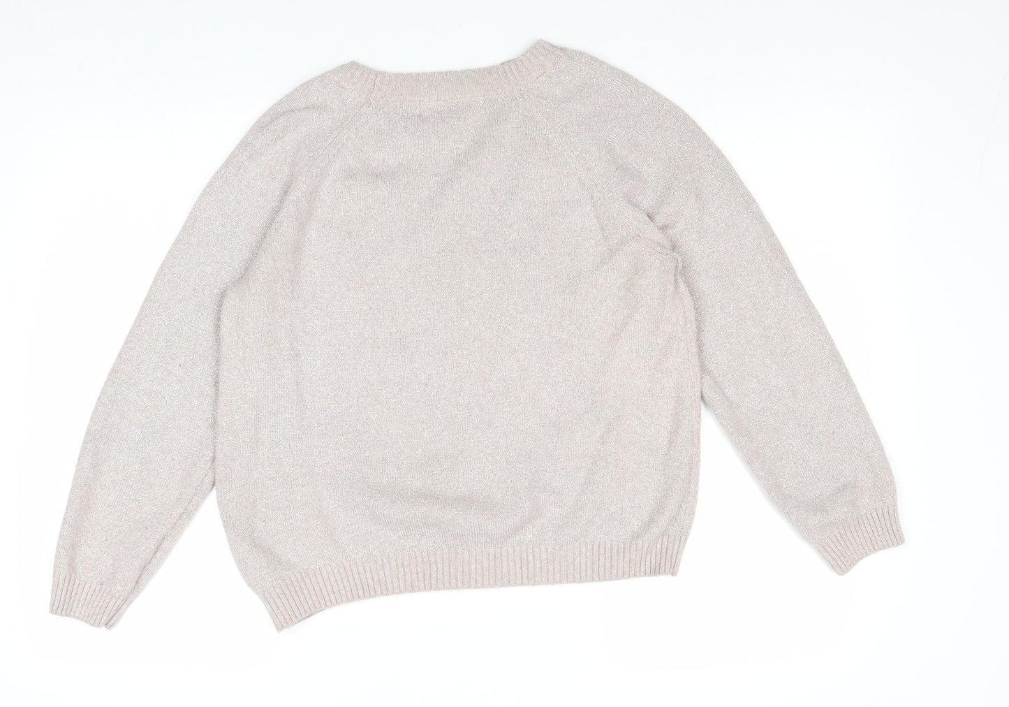 Womens UK Size M VERO MODA Beige Pullover Jumper