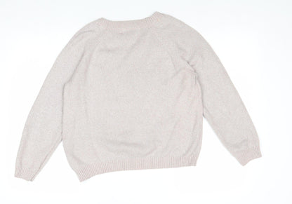 Womens UK Size M VERO MODA Beige Pullover Jumper
