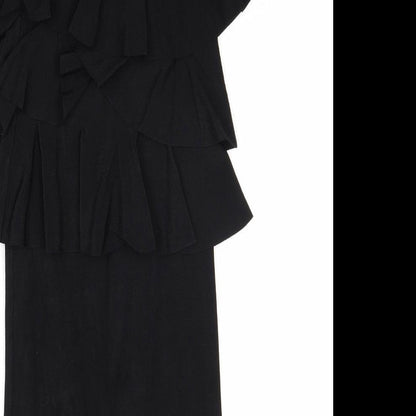 Zara Womens Black Viscose Bodycon Size S Off the Shoulder Pullover