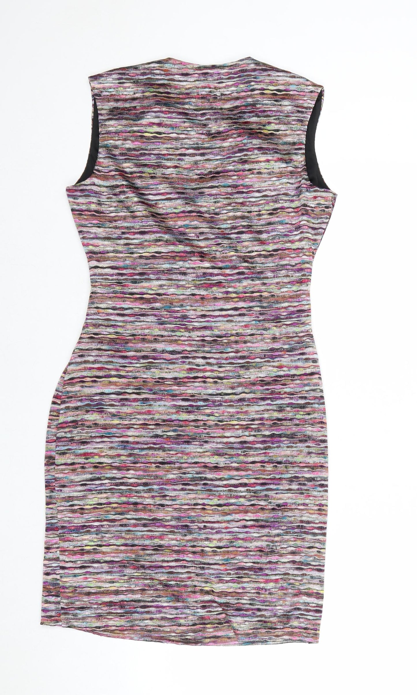 Esprit Womens Multicoloured Viscose Bodycon Size S V-Neck Pullover