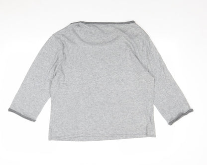 ALEX & CO Womens Grey Boat Neck Viscose Pullover Jumper Size 20