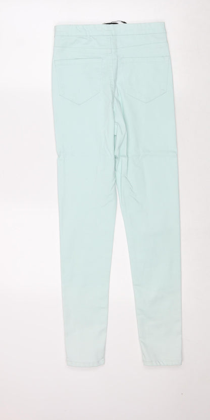 Denim & Co. Womens Blue Cotton Skinny Jeans Size 8 Regular Zip