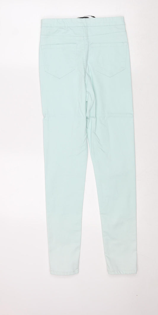 Denim & Co. Womens Blue Cotton Skinny Jeans Size 8 Regular Zip