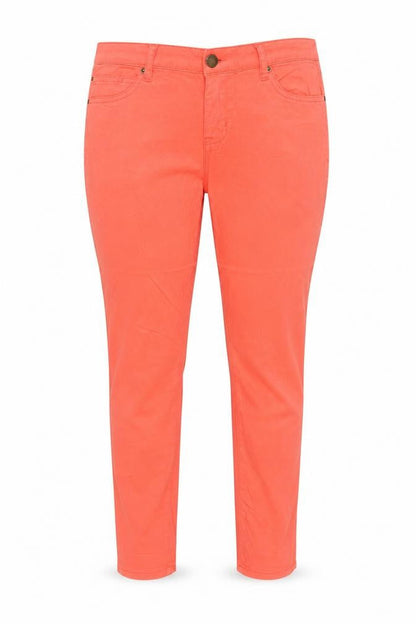 Life In Progress Womens Red Cotton Straight Jeans Size 14 Regular Zip