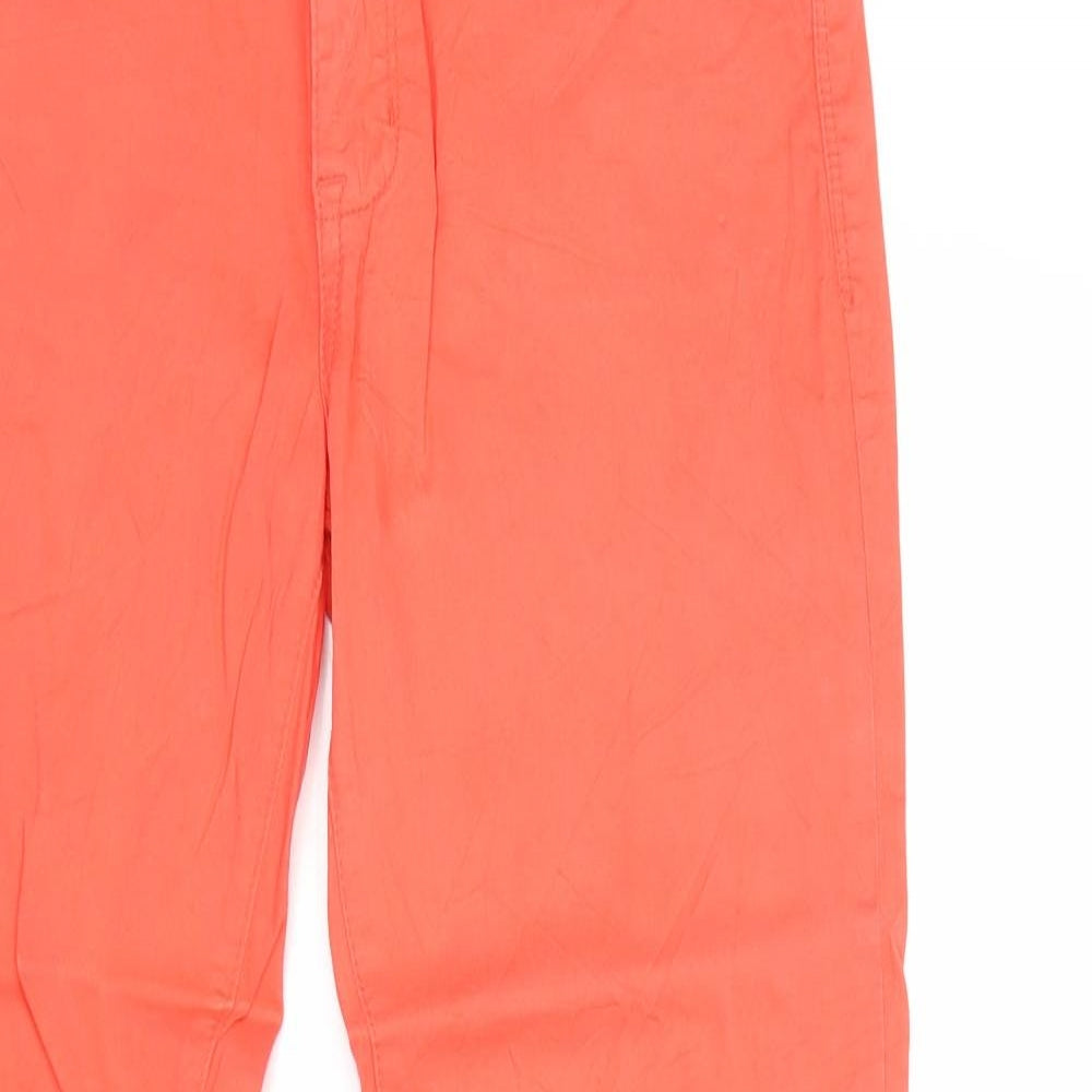 Life In Progress Womens Red Cotton Straight Jeans Size 14 Regular Zip