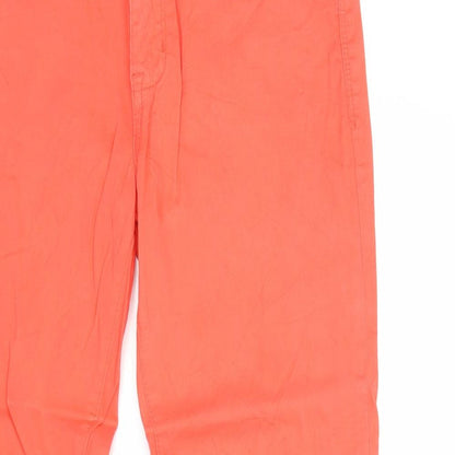 Life In Progress Womens Red Cotton Straight Jeans Size 14 Regular Zip