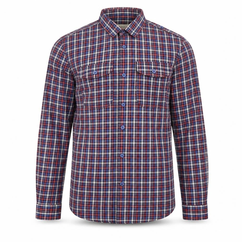 Mens UK Size M River Island Red  Button-Up Long Sleeve Casual Shirt