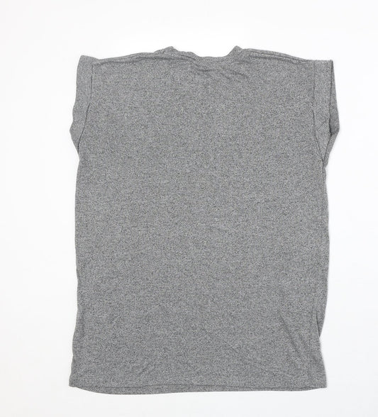 Womens UK Size 10 Atmosphere Grey Basic T-Shirt