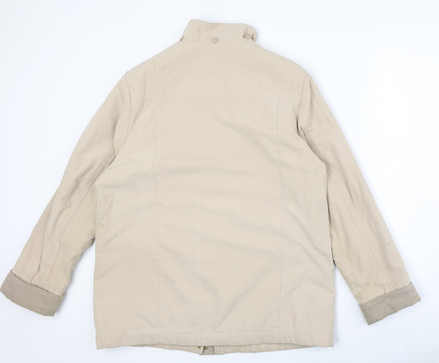 EWM Womens Beige Pea Coat Coat Size 18 Zip