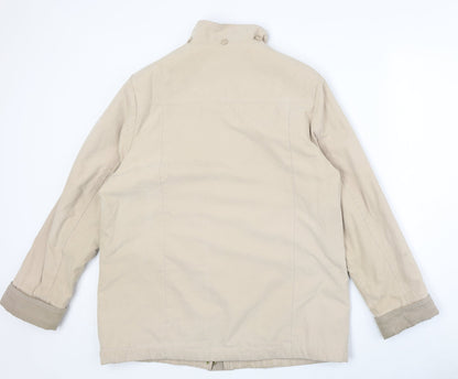 EWM Womens Beige Pea Coat Coat Size 18 Zip