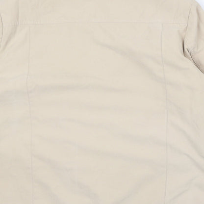 EWM Womens Beige Pea Coat Coat Size 18 Zip