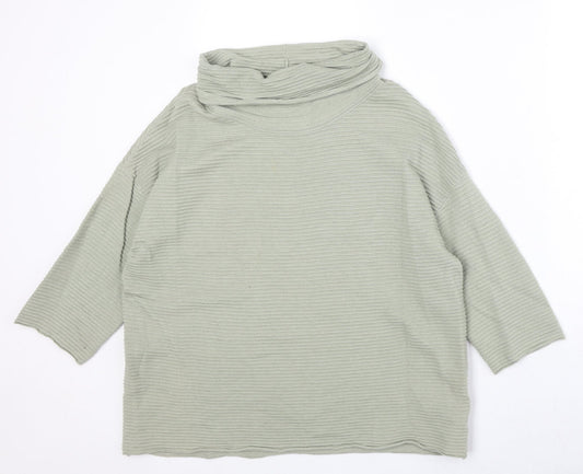 Kaleidoscope Womens Green Roll Neck Viscose Pullover Jumper Size 16
