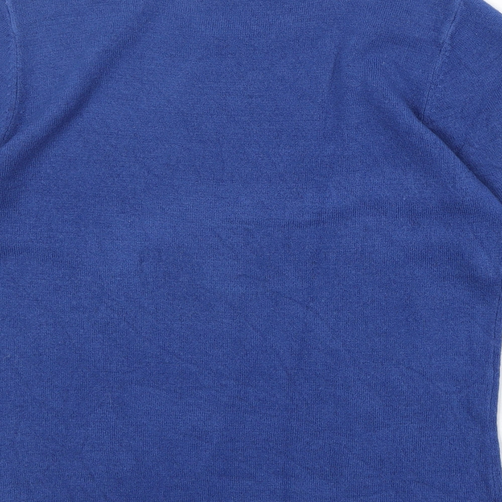 Classic Womens Black Round Neck Acrylic Pullover Jumper Size 8 Pullover