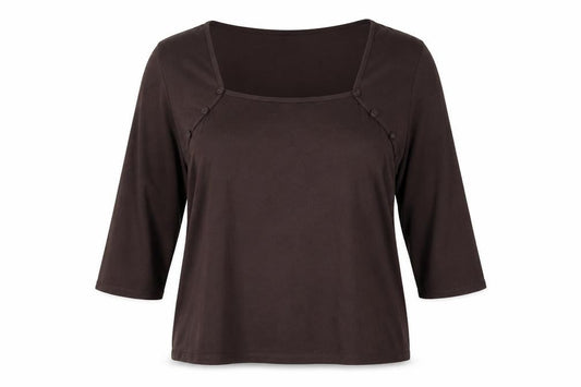 Womens UK Size XL CC Brown Basic T-Shirt