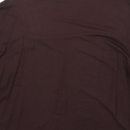 CC Womens Brown Viscose Basic T-Shirt Size XL Square Neck