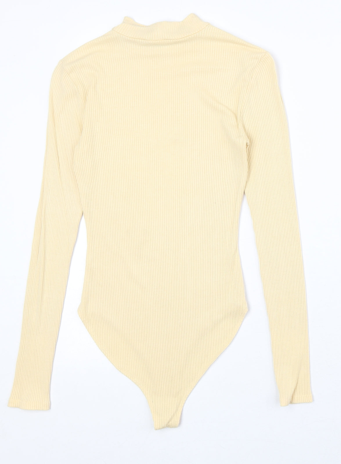 FOREVER 21 Womens Yellow Polyester Bodysuit One-Piece Size M Snap