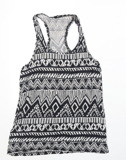 Womens UK Size 2XS TALLY WEiJL Black Basic Tank