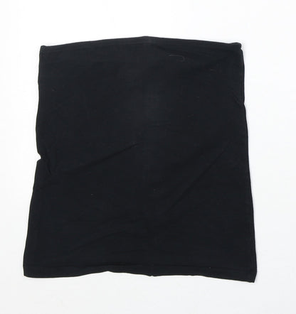 Preworn Womens Black Cotton A-Line Skirt Size 12