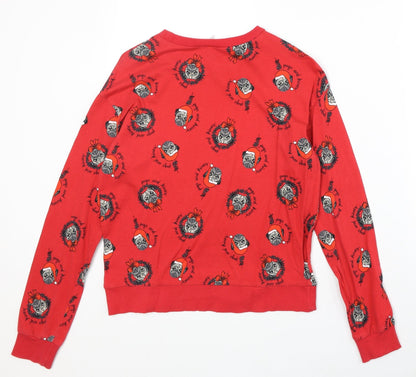 Womens UK Size XS Divided by H&M Red Pullover Sweatshirt