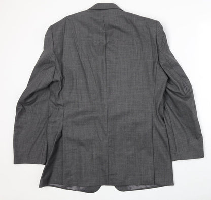 Mens UK Size 42 Paul Costelloe Regular Grey Suit Jacket