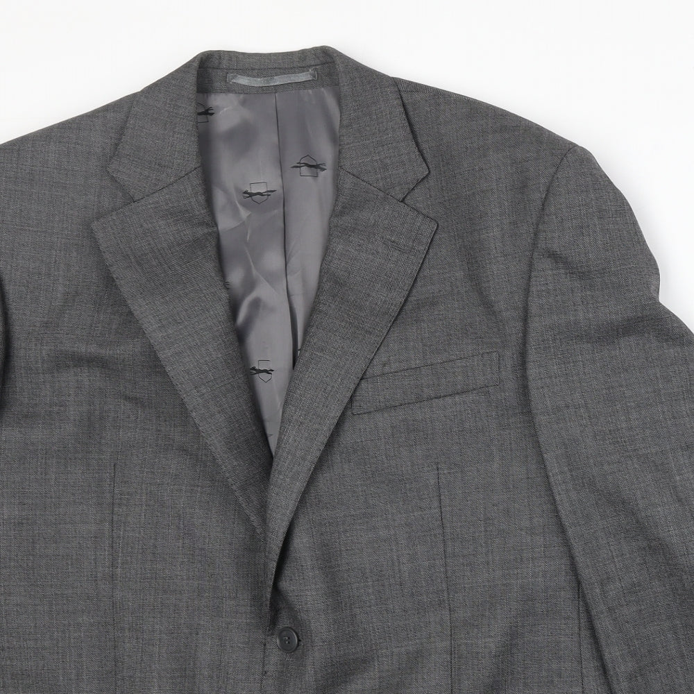 Mens UK Size 42 Paul Costelloe Regular Grey Suit Jacket