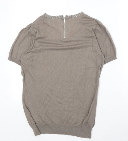 Womens UK Size 12 NEXT Brown Pullover Jumper
