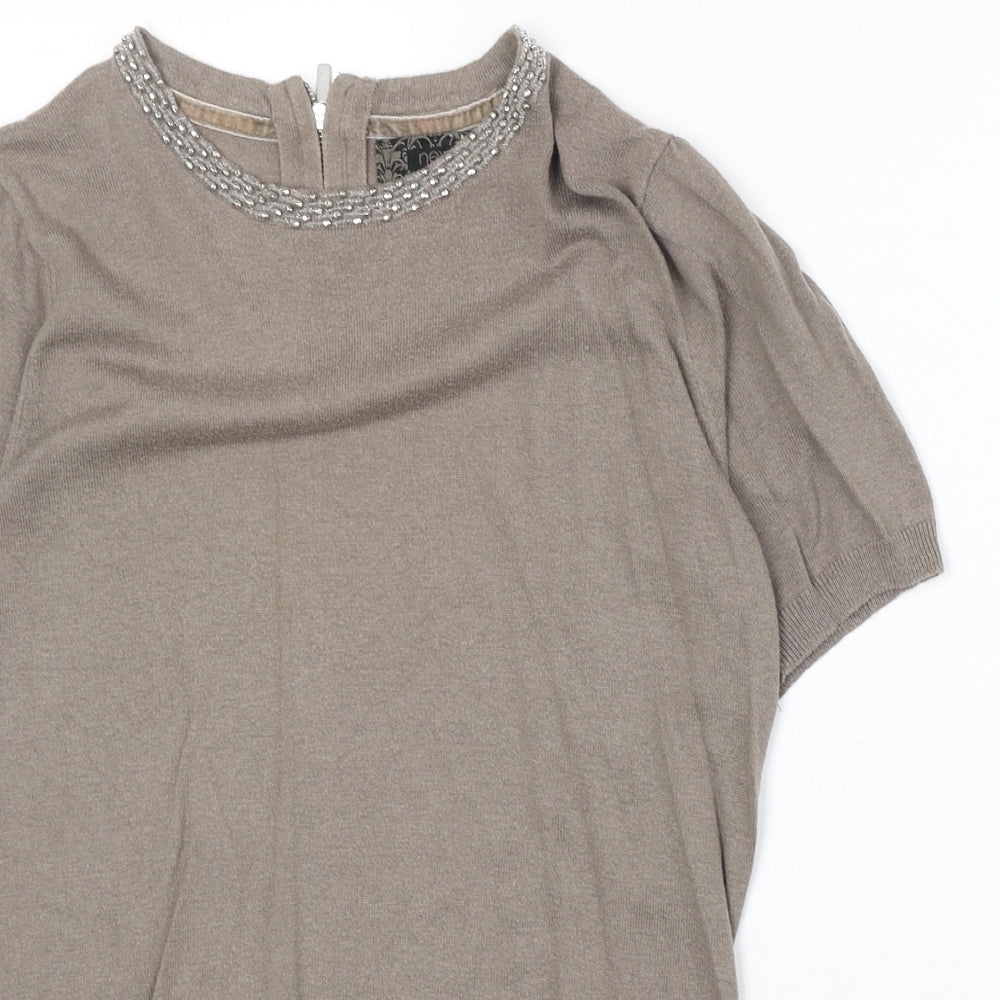 Womens UK Size 12 NEXT Brown Pullover Jumper