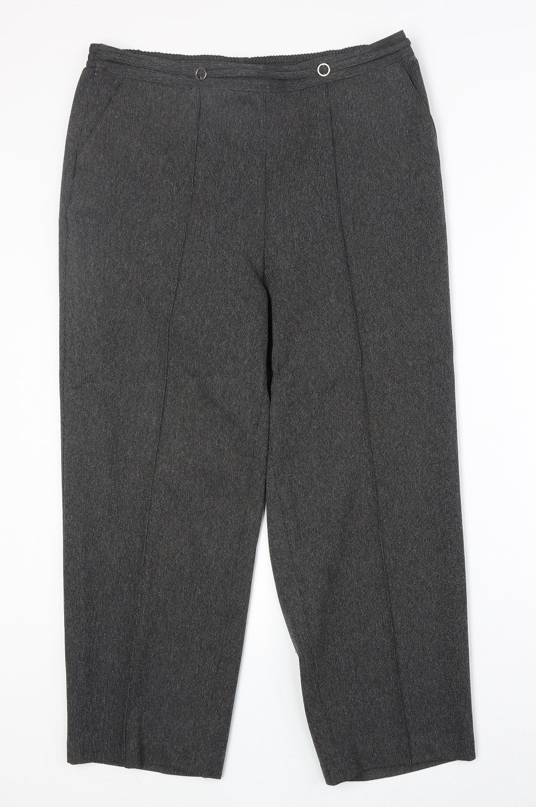 Bonmarché Womens Grey Polyester Trousers Size 14 Regular