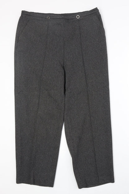 Bonmarché Womens Grey Polyester Trousers Size 14 Regular