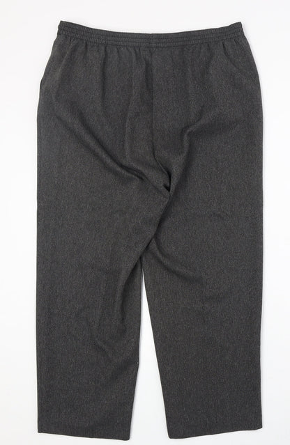 Bonmarché Womens Grey Polyester Trousers Size 14 Regular