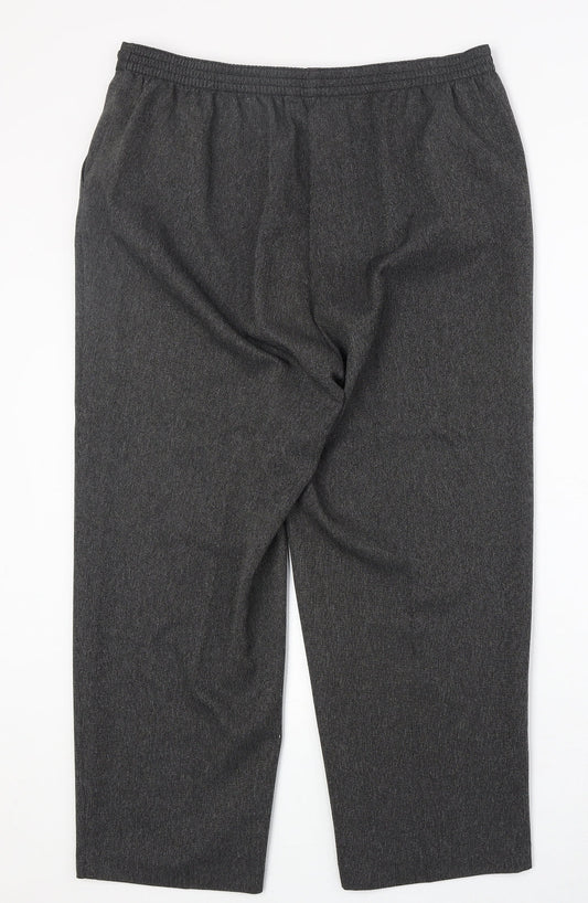 Bonmarché Womens Grey Polyester Trousers Size 14 Regular