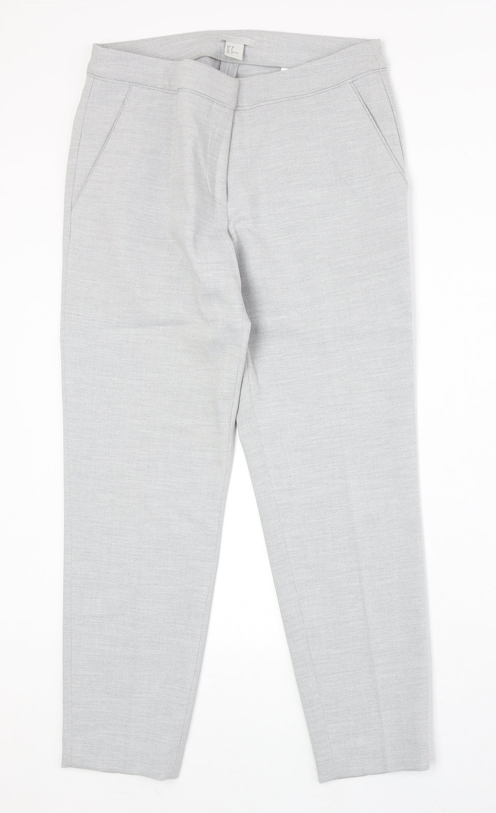 Womens UK Size 12 H&M Regular Fit Chino Grey Trousers