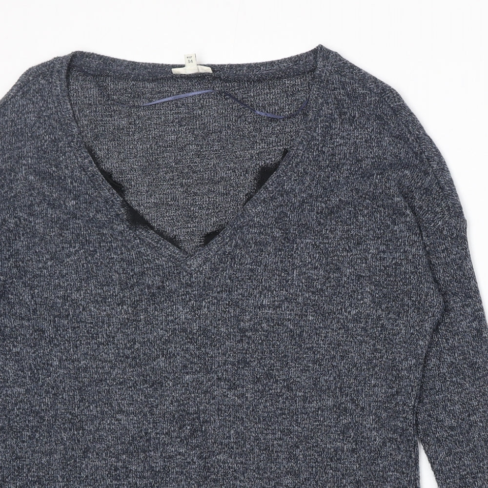 Womens UK Size 8 River Island Blue Pullover Jumper