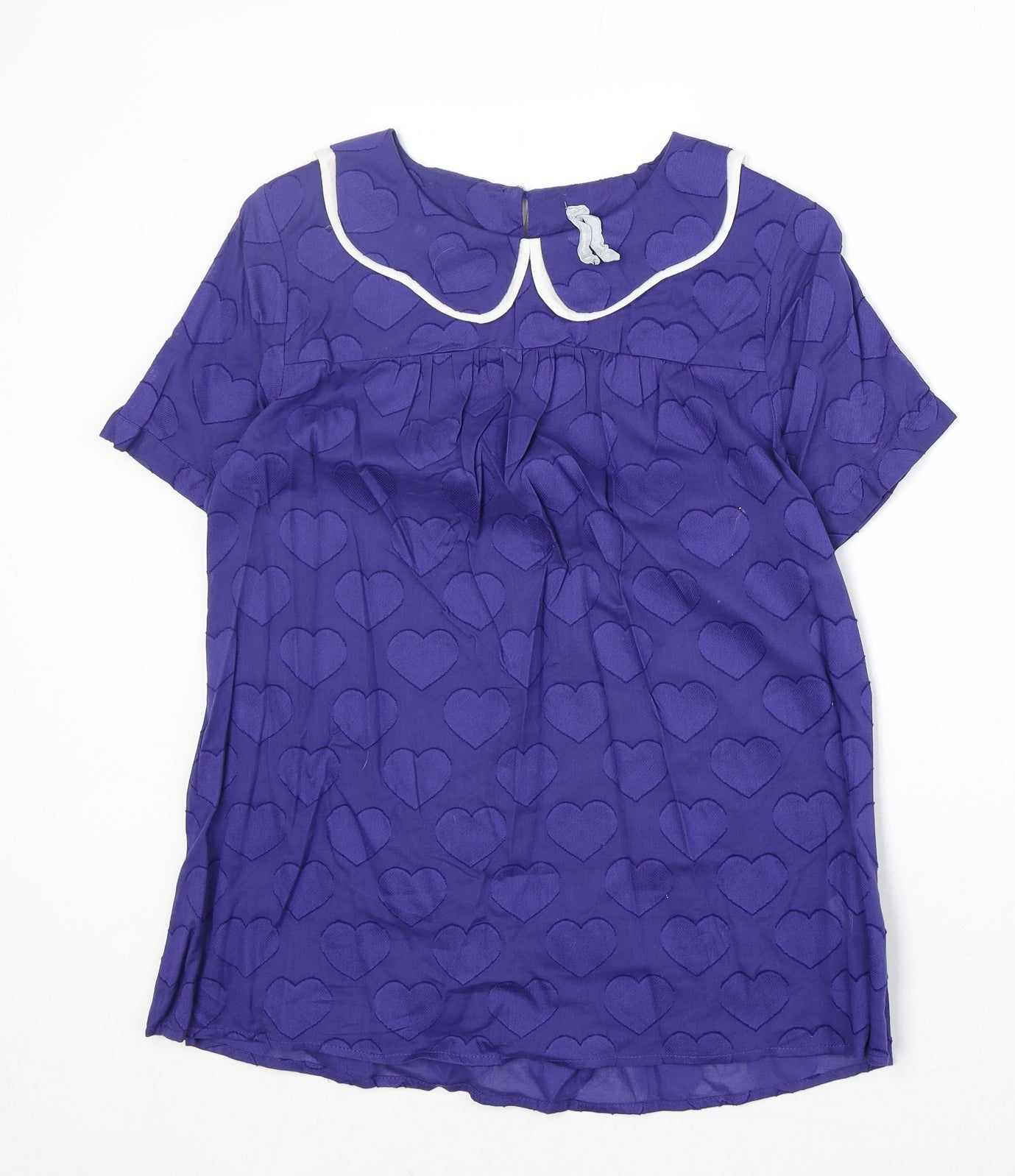 Womens UK Size 10 Preworn Blue Basic Blouse