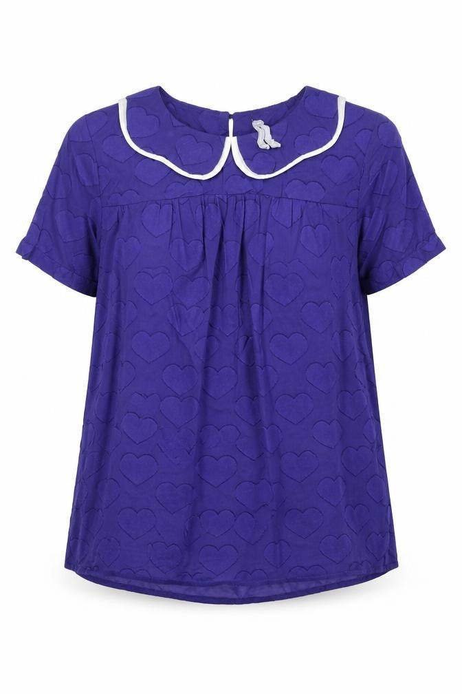 Womens UK Size 10 Preworn Blue Basic Blouse