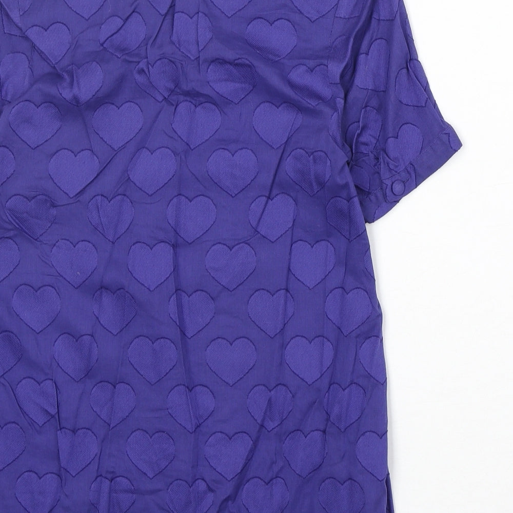 Womens UK Size 10 Preworn Blue Basic Blouse